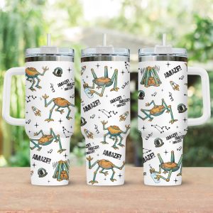 Amaze Amaze Amaze Tumbler 40oz, Project Hail Mary Rocky Inspired Sci Fi Tumbler Gift, Retro Bookish Mug Gift, Gift For Fan
