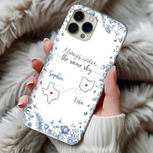 Custom Long Distance Friendship Gift, Personalized Best Friends Phone Case Gifts For Best Friend Long Distance Gifts Sister Gift, BFF Gift