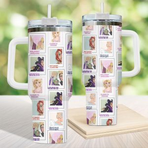 Disney Villains and Princess 40oz Tumbler, Evil Queen and Rapunzel Insulated Cup, Travel Mug, Magic Theme Gift, Gift for Her