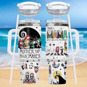 Mother of Nightmares Tumbler, Nightmare Before Christmas Mom Mug, Gift For Mom, Cute Cup 40oz, Summer Tumbler Gift