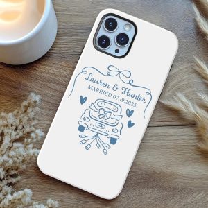 Personalized Just Married Car Phone Case Custom Wedding Date Cover