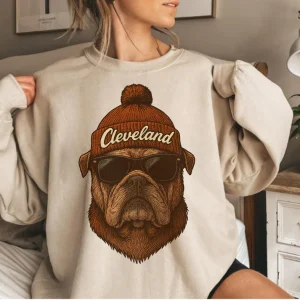 Cleveland Football Sweatshirt, Retro Sports Fan Shirt, Game Day Gift Tee, Cleveland Mascot Sweatshirt, Cleveland Football Fan Shirt